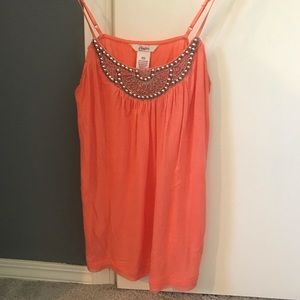 2/$20 Candies coral tank with beading